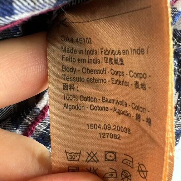 Scotch & Soda Shirt Mens M Blue White Plaid Button Up Long Sleeve Luxury Garment - Picture 9 of 13